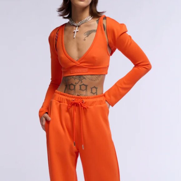 Miz PAXTON Super Luxe Bolero Top in Orange L/XL - Picture 7 of 9